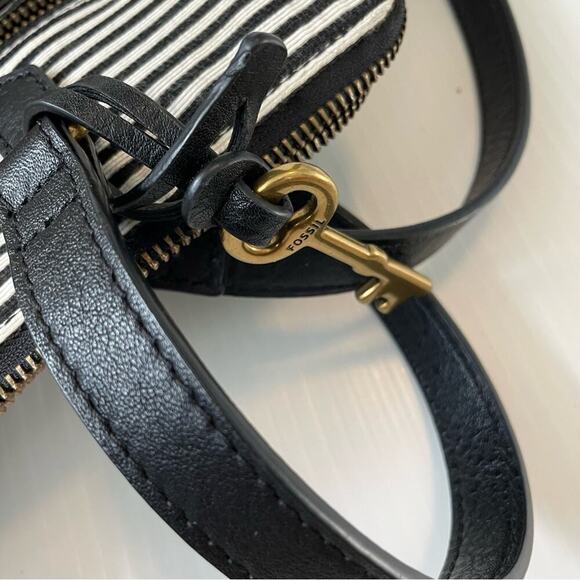 Fossil Kinley Shopper bag large shoulder bag black and white striped - Picture 12 of 16